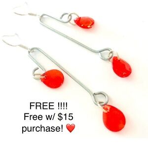 “Heart of Steel” earrings - New / New and in original packaging.